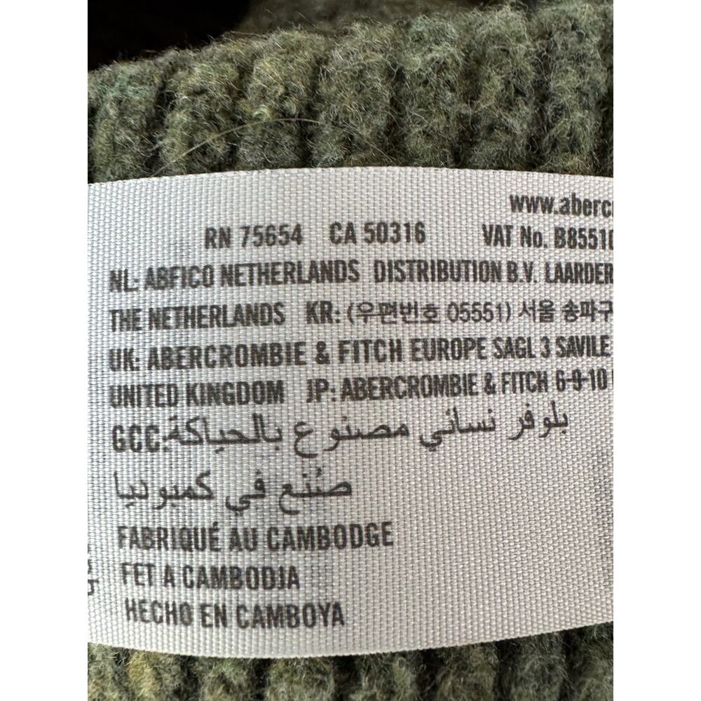 Abercrombie & Fitch Green Crewneck Sweatshirt Size S - Picture 5 of 5